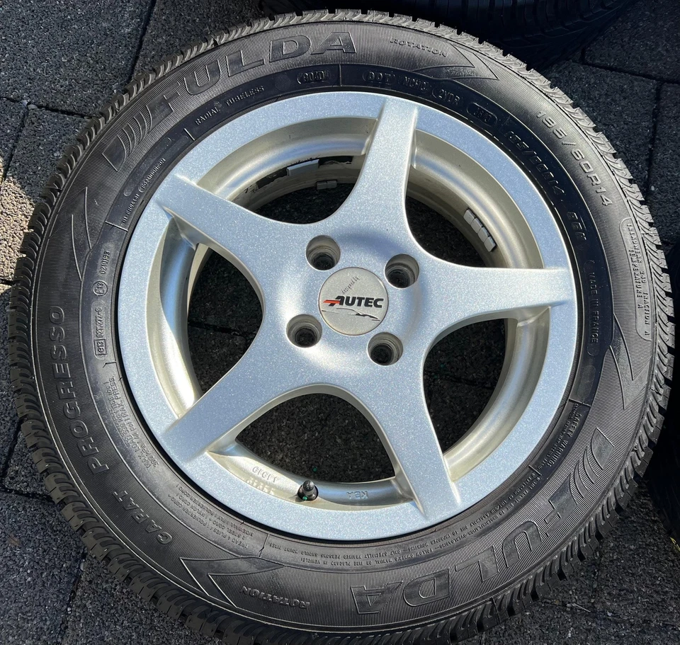 4 ALU 14" WINTERRÄDER HONDA ACCORD CIVIC PRELUDE KIA SEPHIA MITSUBISHI CARISMA - Bild 3 von 4