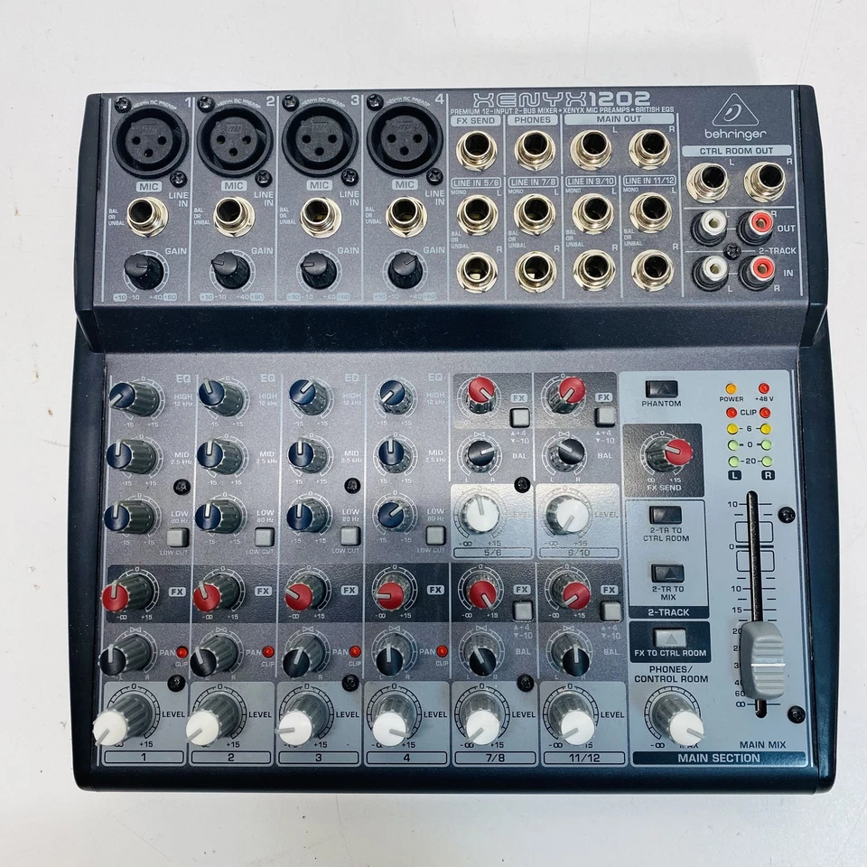 Behringer Silver Analog 8 Channel 1202 Mixer Compact Studio Mixer - Image 2 of 4