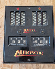 Antique Autoscor Mechanical Darts Scoring  Machine with wooden carrying case
