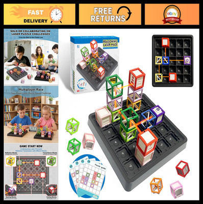 STEM Logic Puzzle Game - Laser Maze for Ages 8-13, 60+ Challenges, Develops Imag