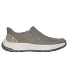 Skechers Mens Relaxed Fit Slip-ins Loafer Memory Foam Shoes Beige New