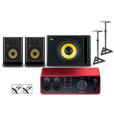 Focusrite 4i4 Gen4 with KRK ROKIT G5 Monitors/Subwoofer/Stands/Cables ROKIT 5