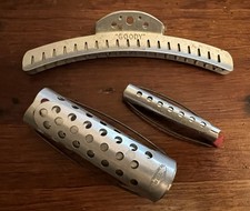 Vintage Tip Top USA Hair Curlers Goody Solo Silver Aluminum Perm Rod Lot of 3