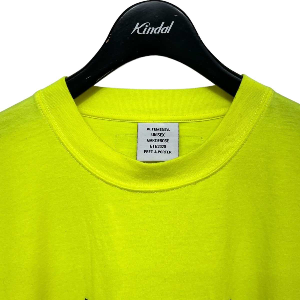 Vetements SS20 Barcode Print Logo Tee Fluo Yellow Used | eBay
