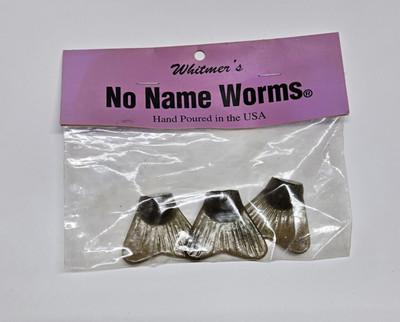 Whitmer's No Name Worms Triple Trout Tails, 3 Pk, Hand Poured, Triple Trout Tail