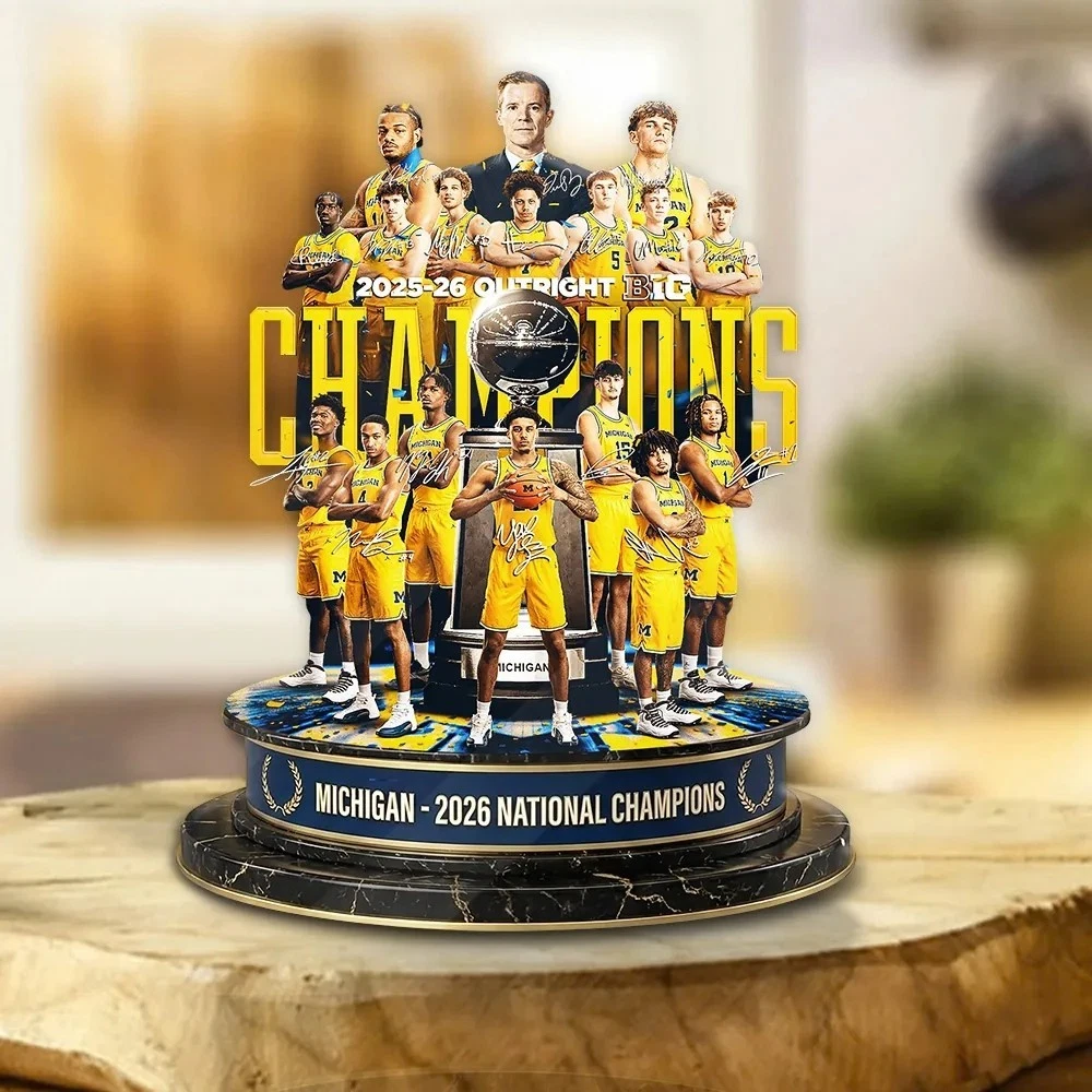 Wolverines Men’s Basketball Shape Acrylic Plaque