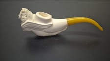 Hand Carved Meerschaum Nude Winged Woman Tobacco Pipe