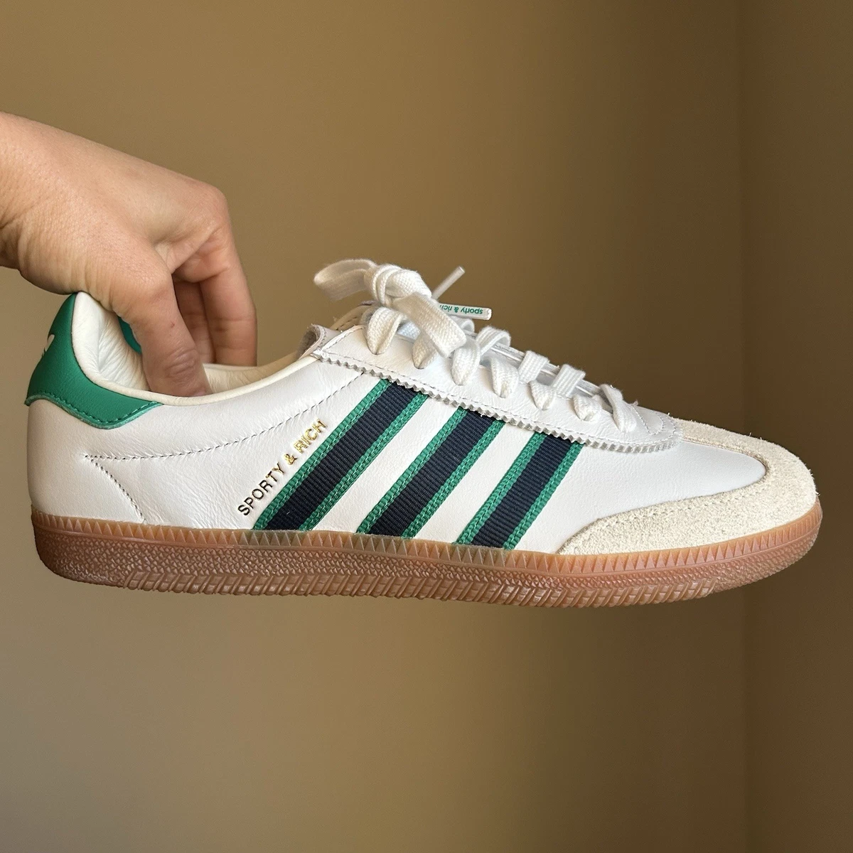 Sporty & Rich x adidas AS 250 White Green for Sale | Authenticity