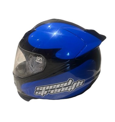 Speed & Strength FF344-1 Blue/Black Full Face Motorcycle Helmet XXL ECE DOT