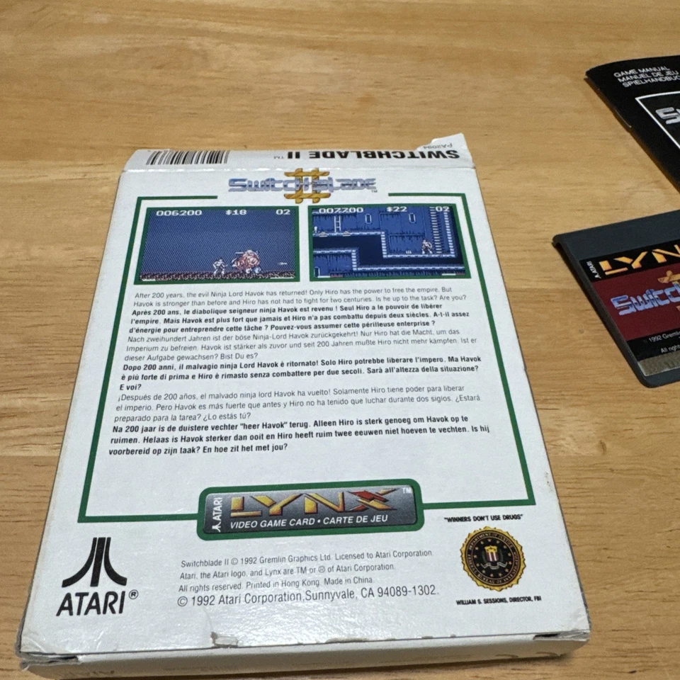 Atari Lynx - SwitchBlade II  - CIB - Image 2 of 4