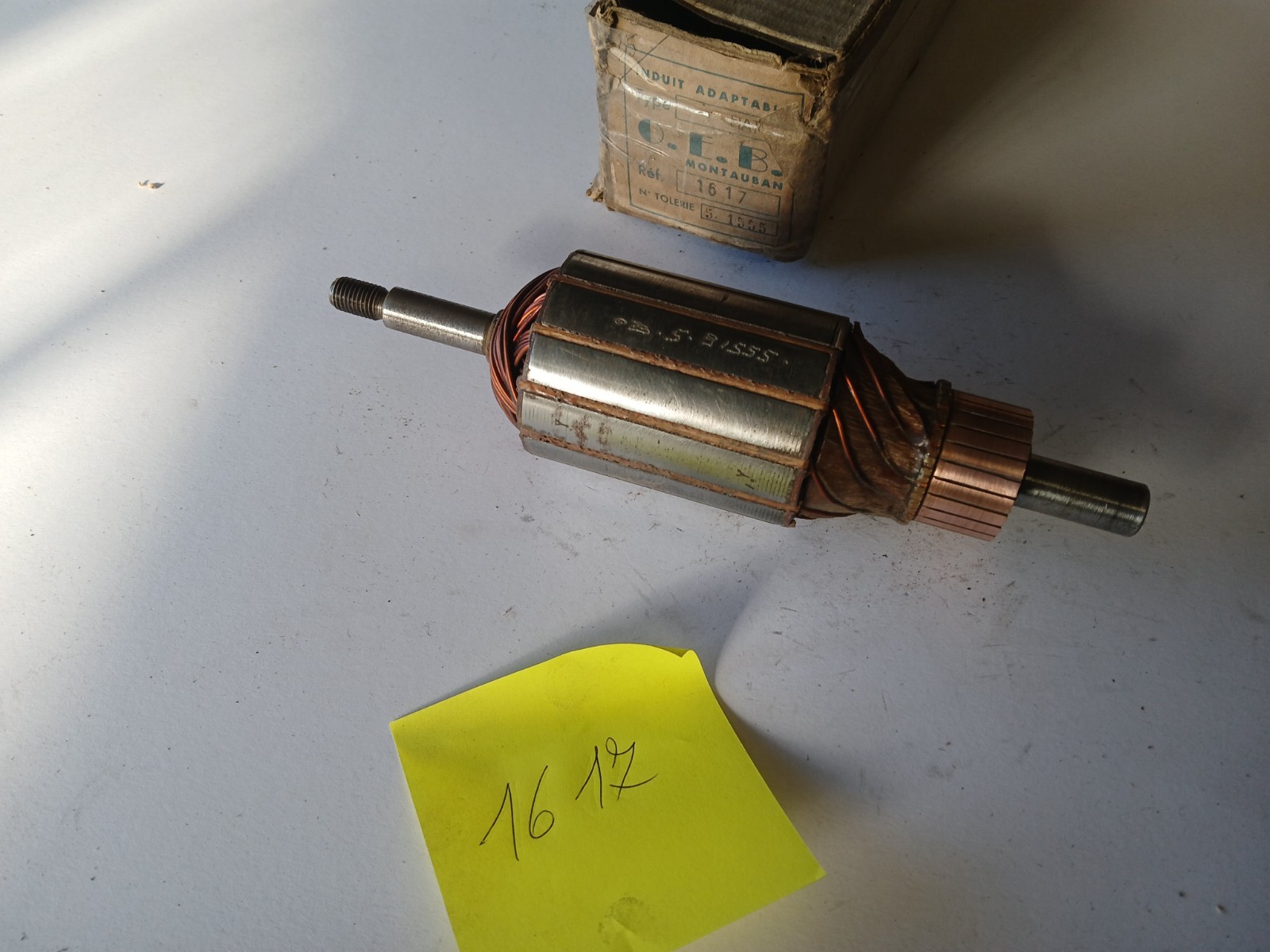 Induit dynamo Fiat 4039654 en acier allié et cuivre pur DC 90/16