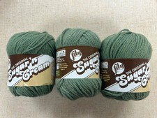 Sugar 'n Cream Cotton Yarn Lot of 3 Sage Green