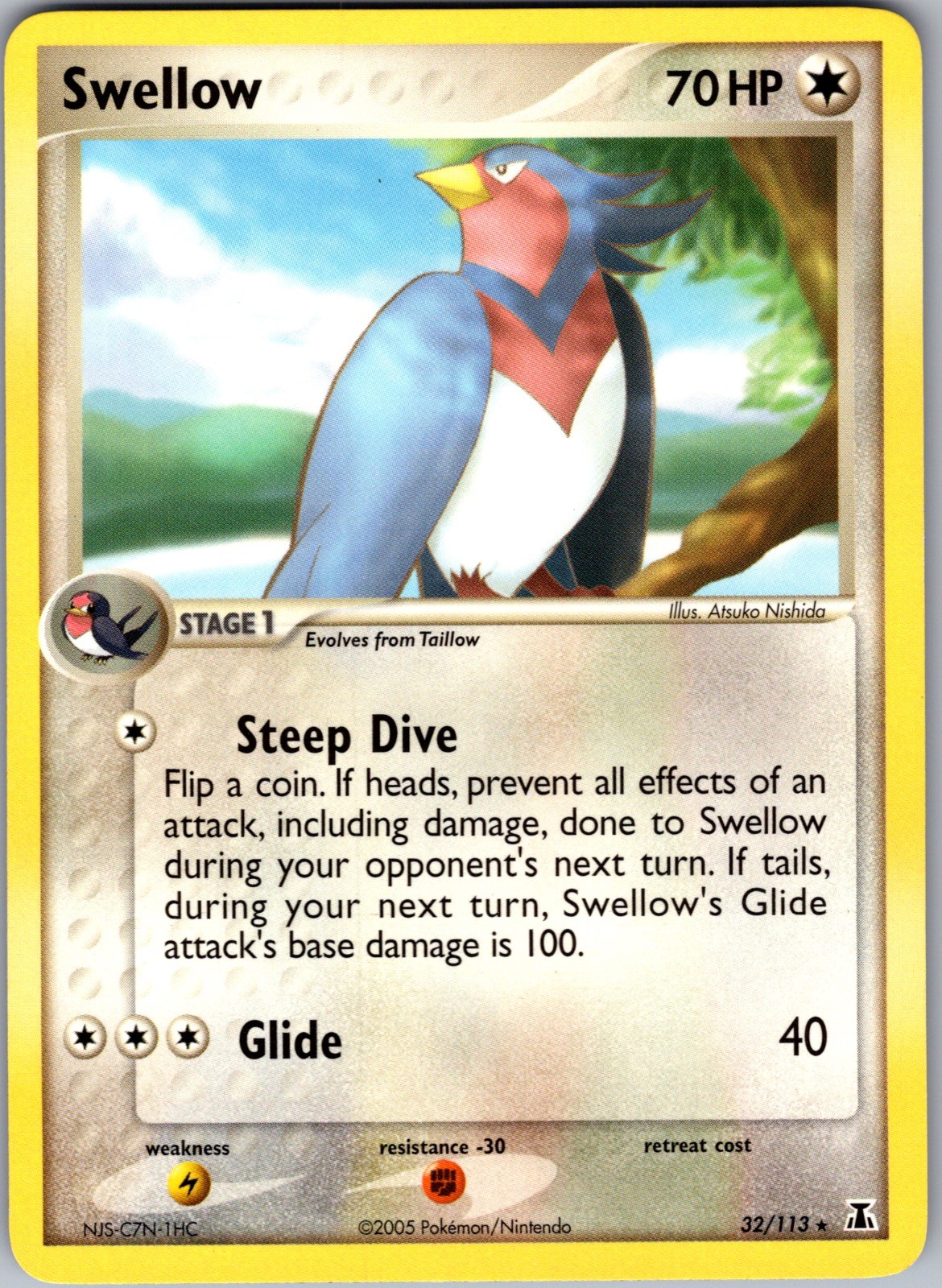 Swellow 32/113 Rare Delta Species Pokemon Near Mint