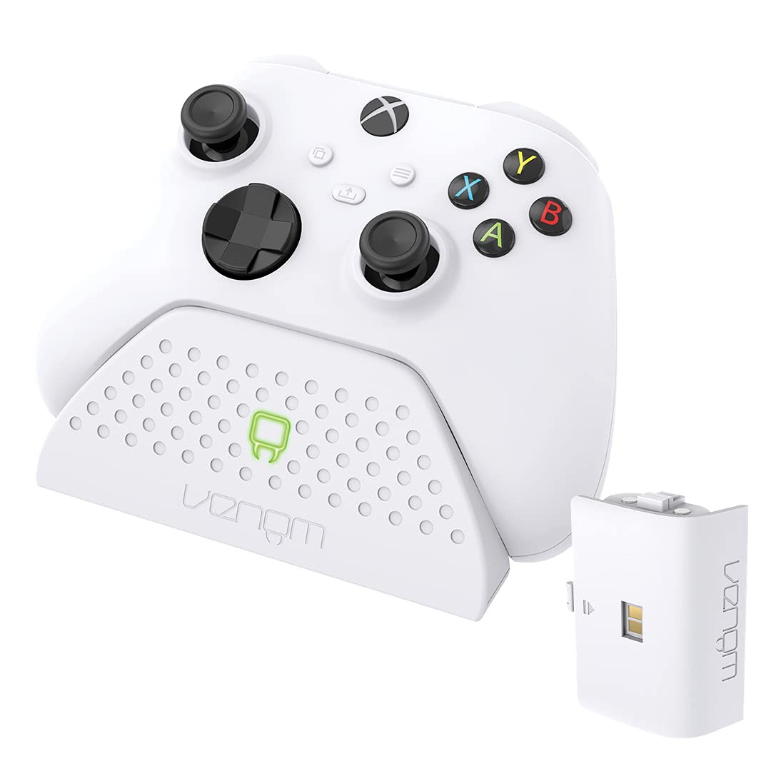 Venom Charging Dock with Rechargeable Battery Pack (White) (Xbox Series X & S...
