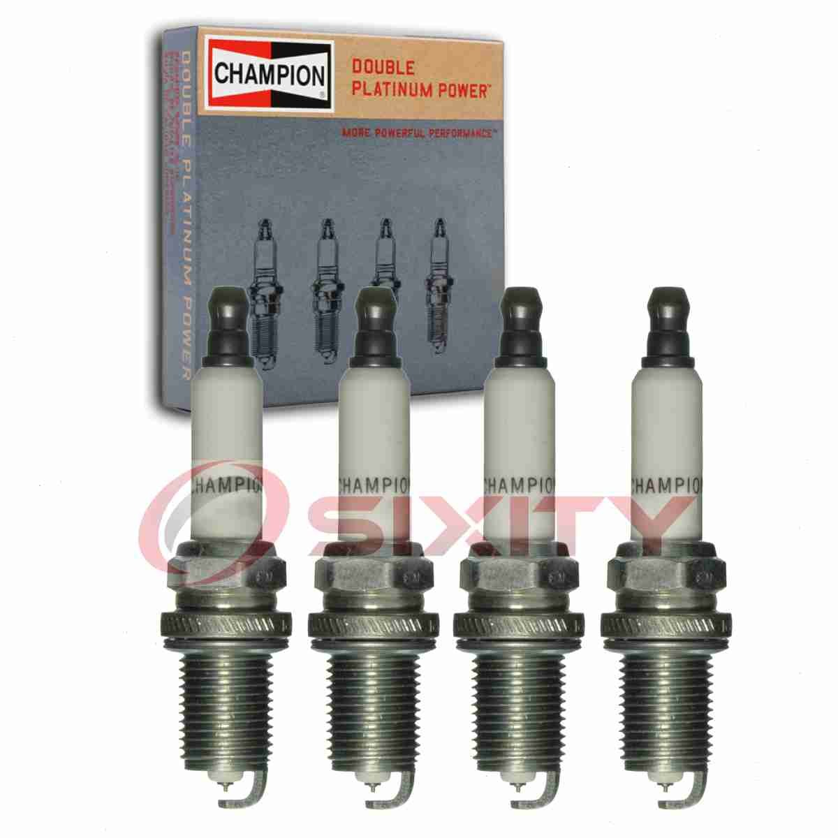 4 pc Champion Double Platinum Spark Plugs for 2000-2003 Chevrolet Tracker tx