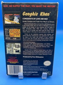 Genghis Khan (Nintendo NES, 1990) Complete CIB KOEI w/ Map + Manual