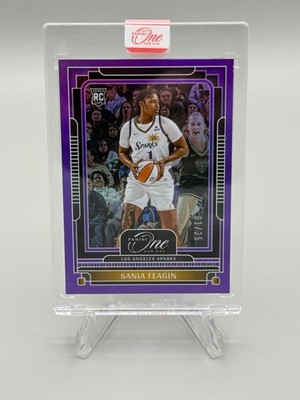 2025 Panini One & One WNBA Sania Feagin PURPLE /25   #1/25 SP Los Angeles Spark