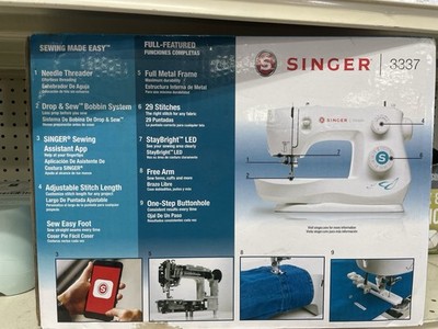 SINGER 3337 Sewing Machine Needle Threader Drop & Sew Bobbin Free Arm