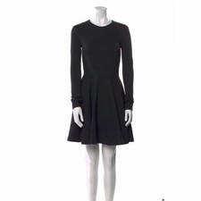 Alexander McQueen Black Long Sleeve Mini Dress