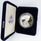 2002 W U.S Mint American Eagle Silver Proof Dollar Coin with original box & CoA