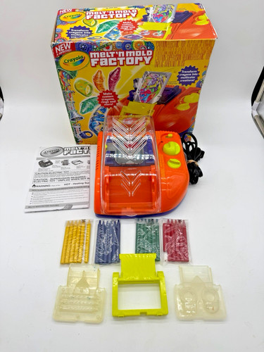 Crayola Melt 'n Mold Factory Crayon Maker Set w/ Melting Unit, Molds, 24 Crayons