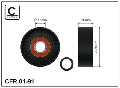 Spannrolle Keilrippenriemen CAFFARO 01-91 für AVENSIS TOYOTA MATRIX COROLLA 1 VS