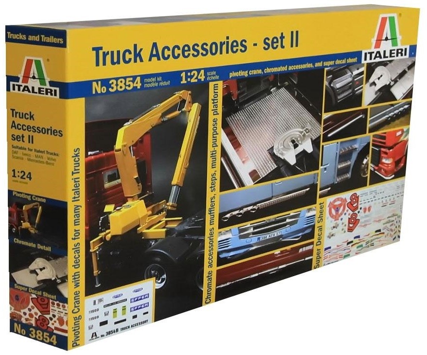 Accessoire pour camion Italeri grue avec elements de finition chrome pour customiser vos maquettes