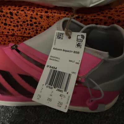 adidas Adizero Impact+ BSB Metal Baseball Cleats IF8484Lucid Pink Men\'s Youth 7‎ adidas Adizero Impact+ BSB Metal Baseball Cleats IF8484Lucid  main image 3