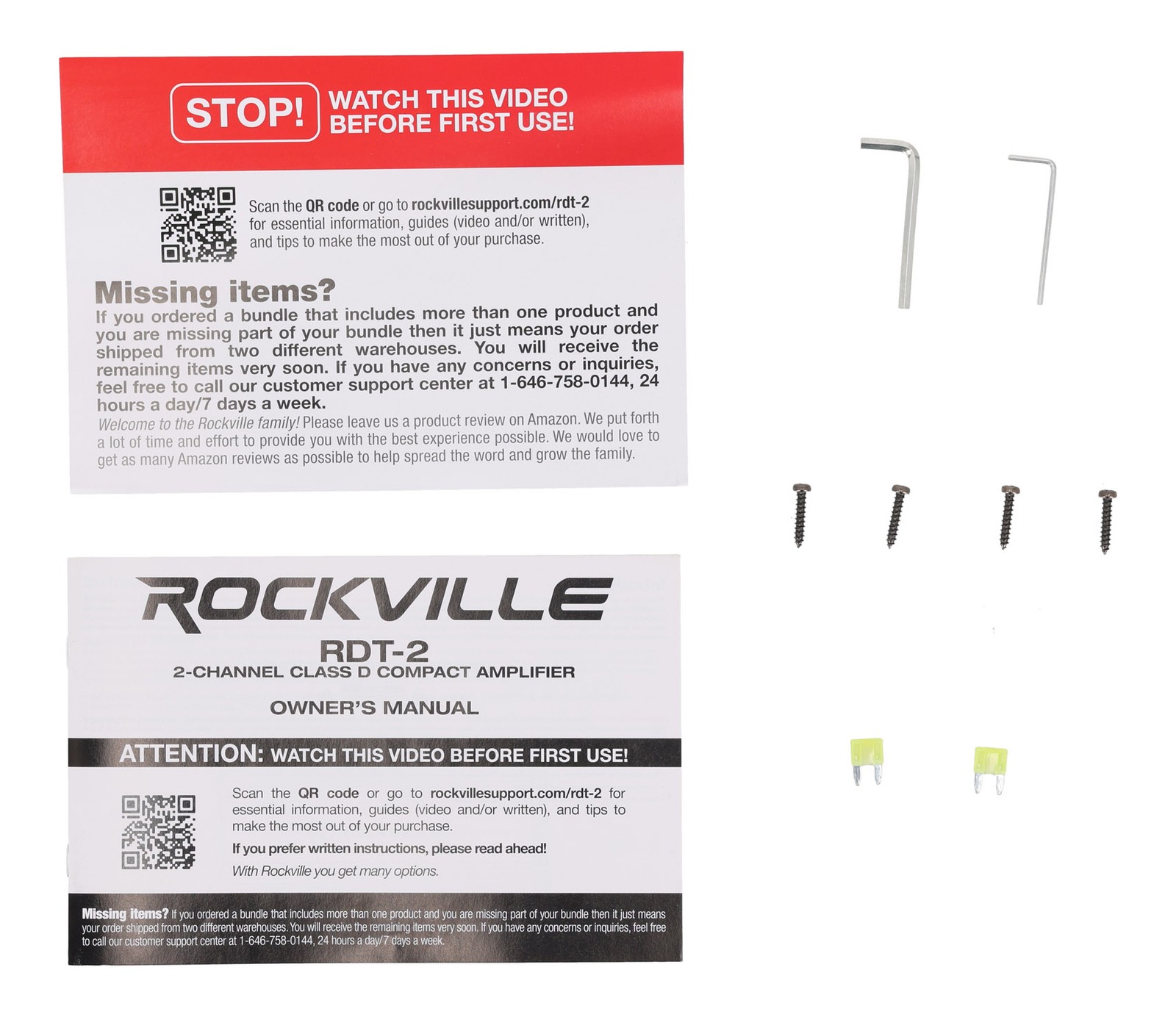 Rockville RDT-2 2 Channel Car Amplifier 1600W Max/400W RMS Class D Amp, Compact