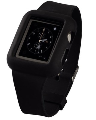 Hama Silikon Uhren-Band Armband Sport-Band Hülle für Apple Watch 38mm Series 0-3