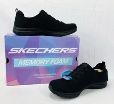 Skechers Virtue- Show Runner Sneaker/Shoes Sz US Women's 8 All Black NIB