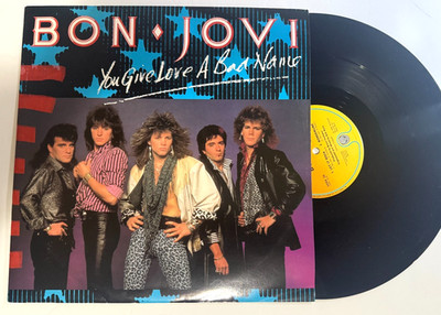 BON JOVI You Give Love a Bad Name 12'' 45 RPM UK Import 1986 single Vinyl Verx 26
