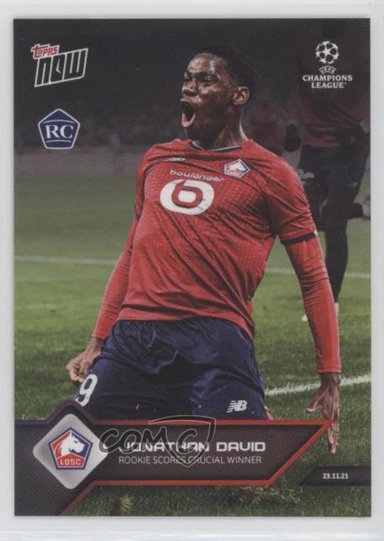 2021-22 Topps Now UEFA Champions League /3225 Jonathan David #075 Rookie RC 2o7