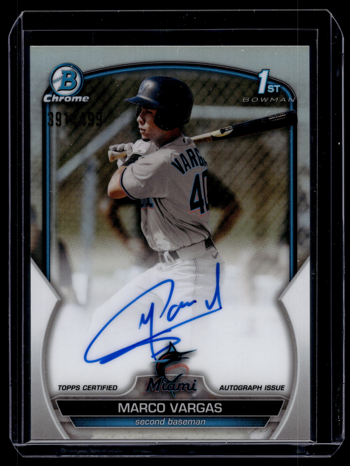 Marco Vargas 2023 Bowman Chrome 1st Refractor Autograph Auto Card /499 #CPA-MVA