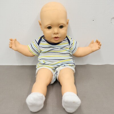 1985 Hasbro Doll Soft Body J Turner Weighted Realistic Baby Boy Big Eyes