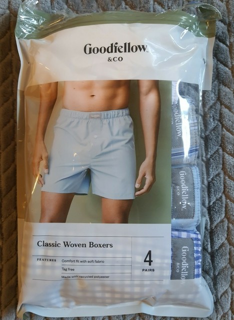 Mens Briefs Goodfellow Co Men's Cotton Boxer Shorts 4-Pack