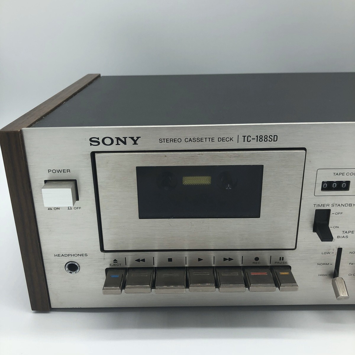 Vintage Sony Stereo Cassette Deck Tape Player Radio TC-188SD