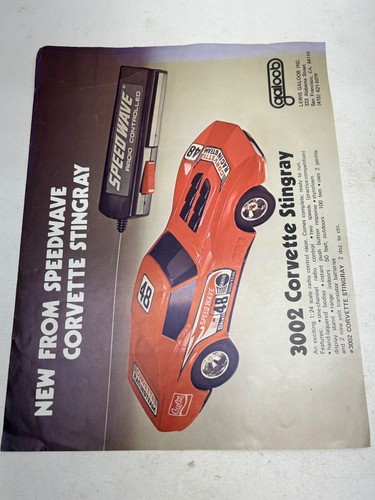 GALOOB RC 3002 CORVETTE STINGRAY DEALER BROCHURE POSTER 8-1/2" X11" - Picture 2 of 3
