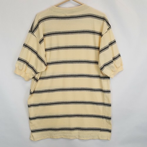 Vtg Dockers Yellow Striped Pocket T Shirt Sz L XL Surf Skate Levis 80s 90s - Picture 7 of 10