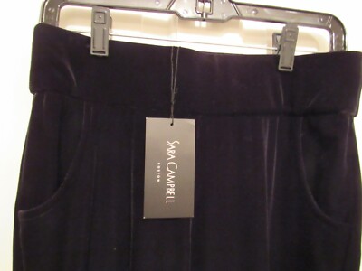 Sara Campbell Merritt Velvet Wide Leg Black Pant Small NWT