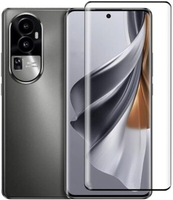 Xunzii Pellicola Protettiva Per Oppo Reno 10 5G/Reno 10 PRO 5G, Con Nero Protezione Lente Fotocamera, 3D Anti-Graffio Vetro Temperato Film, Durezza 9H Vetrino Protezione Schermo [2 2 Pezzi