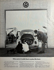 1960s Volkswagen Of America Beetle No Place Like Home Dealer Vintage Print Ad