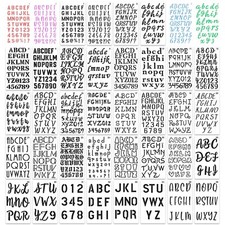36 Pieces Letter Stencils, 4 x 7 Inch Alphabet Stencil Reusable Plastic Numbe...