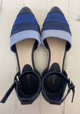 Nine West Ladies Sandals Size 6 Jean/Leather Material Blue