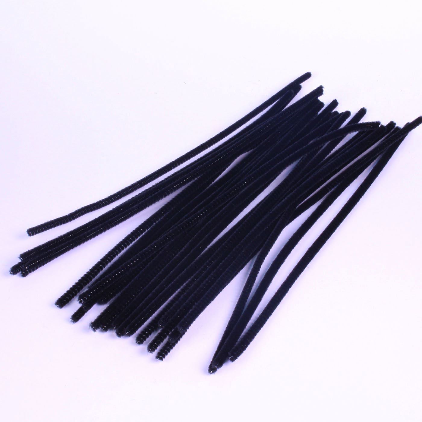 Black Pipe Cleaners Long Flexible Soft Craft Stems 30cm Pack of 25 eBay