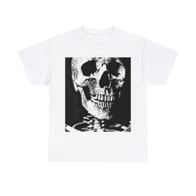 T Shirt Unisex Adult Retro Style Skateboarding Tee Zombie Skeleton