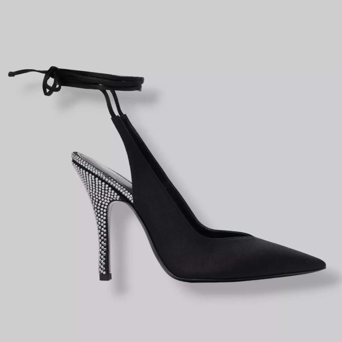 Black Venus Slingback Heels by The Attico on Sale