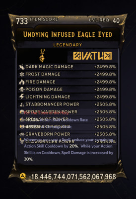 PC Xbox PS | Tiny Tina's Wonderlands | MODDED Amulet | 2500% All Classes Power