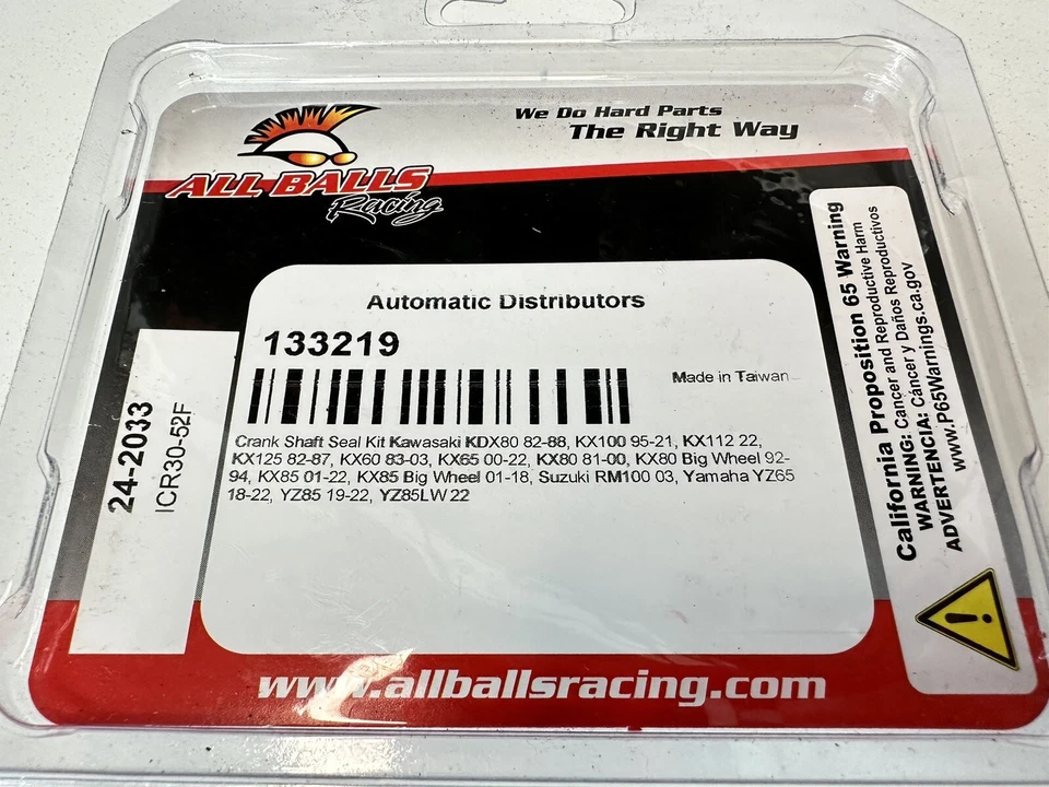 NUEVO 81-22 KAWASAKI KX 80 85 100 112 TODAS LAS BOLAS KIT DE SELLADO DEL CIGÜEÑAL 24-2033 Foto 3 de 4