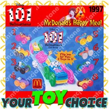 McDonald's 1997 101 DALMATIANS FLIP CAR Disney Dog Dalmatian YOUR Toy CHOICE